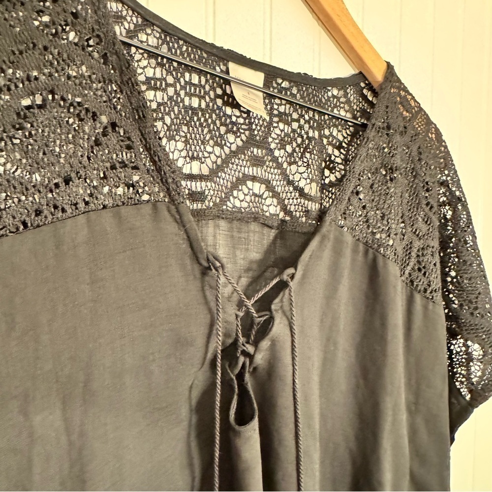 Merona Women’s Black Lace Swimsuit Cover-Up Size Small - Picture 6 of 11
